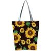 Generico borsa a tracolla stampata girasole con cerniera di grande capacità da donna (J One Size)