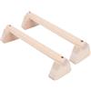 FILFEEL Barre per Push Up in Legno con Base e Cuscinetti Antiscivolo - Barre per Allenamento per Dip e Verticali in Legno di Gomma per Fitness a Casa, Ginnastica Ritmica e stabilità - Set da 2 Pezzi