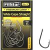 PRO FILSTAR Set di 10 Ami da Pesca Wide Gape Straight N6 - Set Pesca Carpa - Ami Carpfishing - Ganci alla Pesce - Kit Pesca Lago - Pesca Accessori - Method Feeder Fishing Hook - Articoli da Pesca