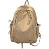 Generico Zaino scolastico casual giapponese per studentesse universitarie borsa a tracolla tinta unita leggero per computer per studenti delle scuole medie e superiori (Khaki One Size)