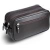 Orneli Beauty Case in Vera Pelle Pieno Fiore di Vacchetta - Doppio Scomparto - Necessaire da Viaggio per Uomo e Donna - Design Parigino - Vera Pelle