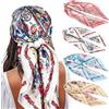 AWAYTR Sciarpe alla moda da donna (confezione da 4), (Anacardi (azzurro/rosa/caffè/bianco)), 35 * 35 inches / 90 * 90 cm