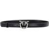 Pinko Cintura Donna Love Berry Simply Belt H2 Fibbia Argento Colore Nero Taglia L