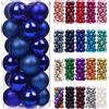 Emopeak 24 palline di Natale ornamenti per albero di Natale, infrangibili, decorazioni per albero di Natale, palline da appendere per vacanze, matrimoni, feste, blu reale