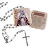 DRW Rosario metallo Madonna Fuensanta con scatola metallica 3x1x50 cm
