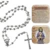 DRW Rosario metallo Cristo di Medinaceli con scatola metallica 3x1x50 cm