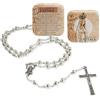 DRW Rosario in metallo Virgen de Fatima con scatola di metallo 3x1x50cm
