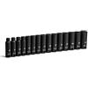 Capri Tools CP53000-15MD - Set di chiavi a bussola metriche da 3/8 (15 pezzi), set profondo, 8-22 mm