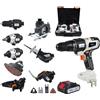 Generic Kit combinato di utensili elettrici senza fili, 10 in 1, senza spazzole, con batteria ricaricabile da 6000 mAh, set multifunzione portatile per progetti di lavorazione del legno fai da te