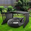 DENEWERK Garage in acciaio per il vostro tosaerba, garage per il vostro robot tosaerba, in acciaio zincato, copertura tetto per giardino, protezione da sole, pioggia e vento, 78 x 61 x 31 cm