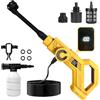 Roadtime Rondella ad alta pressione senza fili per batteria DeWalt da 20 V (senza batteria), 4,2 kg/min, motore senza spazzole, pistola a pressione portatile, 4 marce, con ugello da 6 in 1, tubo da 5