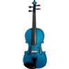 Stentor Harlequin 1401EBU, violino per intermedi con archetto in fibra di vetro P&H, custodia leggera, strumento a corda colorato, 1401EBU