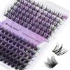 WENDY LASHES Ciuffetti Ciglia Finte D Curl 0.07mm Cluster Lashes Mix 12-16mm DIY Extension Ciglia Ciuffetti Ciglia Finte Individual Cluster Lashes Naturale Ciuffetti Volume Russo(ZW24A+SN01-D-MIX12-16)
