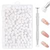 Qzakce Spugna per Nail Art 200 Pezzi Spugne per Unghie Ombré con Pinza Metallica per Nail Art per Creare Motivi Disegni Sfumati di Unghie Fai Da Te Cura Quotidiana