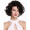 WIG ME UP - RGH-6971A-HH-MF-NATURE Parrucca Donna Capelli veri Altezza spalle Meravigliosa Ricci Riga Monofilamento parziale Lace front Castano scuro Colore naturale