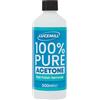 Lucemill Acetone 99,5% Puro - 500 ml | Solvente professionale Unghie | Rimuovi Smalto Gel, Acrilico, Capsule & Colla