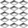 Beaupretty 20 Cialde Quadrate in Metallo 26x26x5 Mm per Palette Trucco Fai da Te, Vaschette Vuote per Ombretti e Fard Ricaricabili, Padelle Resistenti e Compatte per Truccatori
