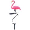 LIXSAZSE Luci solari fenicotteri rosa Fenicotteri da prato impermeabili Pioggia e luce plug-in in plastica solare impermeabile con batteria, Confezione singola