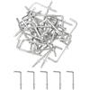 QUARKZMAN 50pz Ganci a Forma di L, 1 Pollice Ganci ad Angolo Retto Ganci a Vite Piccoli in Acciaio al Carbonio a Forma di 7 per Appendere, Argento