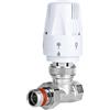 YYTECH Kit Termostatico a Squadra 1/2, Raccordo Filettato G1/2 per Termosifoni - Valvola Termostatica Radiatore Bianco con Blocco e Posizione Anti-Gelo
