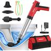 POPULO Stantuffo elettrico per WC Swift, ad alta pressione, per bagno, pavimenti, doccia, resistente, versatile, per la rimozione degli intasamenti del WC domestico