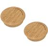 HULKAY Passacavi da scrivania, copriforo for cavi da scrivania, 2 pezzi da 50/60 mm, copriforo cavi in plastica effetto legno for scrivania (Style 1-50mm)