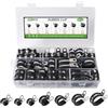 EXLECO 66pcs Fascette Stringitubo in Gomma P Clips Fermacavi in Acciaio Morsetto a P per Tubo Flessibile Ferma Cavi con Inserto di Gomma Kit di Fissaggio per Tubi Gas Acqua 6mm 8mm 10mm 13mm 16mm 19mm 25mm