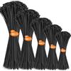 DUNSOO Fascette Elettricista,Fascette Plastica Diverse Taglie,Fascette in Nylon Premium, Fascette in Plastica Multiuso per Casa, Giardino, Ufficio e fai da te (Nero, 100/150/200/250/300mm(600 Pezzi))