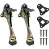 sourcing map Fermaporta a pedale One Touch, 10,2 cm, resistente, piede in gomma regolabile in altezza (bronzo, confezione da 2)