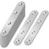 HXJDAM 20 piastre forate, connettori piatti in acciaio inox, connettori per legno in metallo (97 x 17 x 2 mm), lamiera di collegamento, lamiera forata, ferro piatto forato, connettore