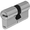 Yale Cilindro Europeo di massima sicurezza per serratura YC201KD324505N1 Nichelato, 32/45mm, Doppio, Frizionato, 5 Chiavi con pista Snake, 14 pin