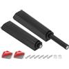 QUARKZMAN 2 Pcs Serrature Magnetiche A Push Per Ante Di Armadio, 3.15x0.57 Inch Serratura A Push Per Apertura Ante Per Armadio, Cassetto Tirante Su Armadio Touch, Plastica Nera 80x14.5mm