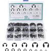MOLENCO 450 Pezzi E-clip Anello Seeger di Sicurezza, Anelli di Sicurezza Esterna, E-clips Anelli Elastici, Kit di Anelli a Scatto E-Clip per Fissaggio di Pulegge Ingranaggi di Cuscinetto, 13 Taglie