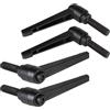 efuturetime 4 Pcs Maniglie a Leva di Serraggio M12-40mm Maniglia a Ripresa di Boccaggio Regolabile in Acciaio al Carbonio Nero