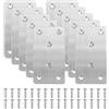 Duronge 10 Pezzi Piatta Staffa Fissaggio 100x50x2 mm, Connettori per Legno Metallo, Connettore Piatto in Acciaio Inossidabile, Piastra di Riparazione Piana, Piastra Staffa Angolare Piatta Perforato