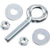 AERZETIX Kit di 12 viti ad occhiello M6x30 mm / 24 dadi M6 / 24 rondelle piatte/acciaio zincato/spessore massimo del supporto 14 mm