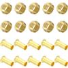 PATIKIL Ferrule Ottone Raccordi Compressione Tubo 3/8 Od, Kit Assortito 20pz Tubo Flessibile, Ghiera Ottone, Inserto Compressione, Kit Assortimento Tubi Aria Acqua Gas