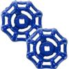 Sourcing Map 2 maniglie rotonde per rubinetto, 5 x 5 mm, in metallo blu, per giardino, cortile, bagno, WC, cucina