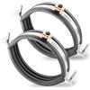 Poppstar 2x Fascette stringitubo in acciaio inox W4 (campo di serraggio 83-91 mm) con viti prigioniere M8*82 e tasselli