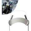 DREAMIZER Parabrezza moto universale, parabrezza moto retrò compatibile con 5-7 Fari Rotondi, Parabrezza e Deflettori per Bobber Cafe Racer Chopper Cruiser (Trasparente)