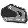 Modeer Per Suzuki GSX-S 1000GT 2022-2023 Moto CNC Supporto Piastra di estensione Cavalletto laterale Stand Pad gsxs 1000 gt gsxs1000gt accessori (grigio)