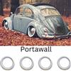PORT-A-WALL Set di 4 inserti per coprimozzo da 38,1 cm, colore: bianco | Add-On Gomma Pneumatico Sidewall Anelli per Auto Classiche, Veicoli D'epoca, Hot Rods, Lowriders, Dogana e Restauri