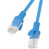 Lanberg Cavo di rete Patch Lanberg RJ45 - RJ45 U/UTP 0.25m cat.5e Blu [PCU5-10CC-0025-B]