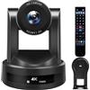 SMTAV Telecamera PTZ 4K, zoom ottico 10x, uscita HDMI SDI USB e streaming IP, per chiese, scuole, videoconferenze e streaming live (10X, SDI+HDMI+USB3.0+IP)