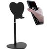 Generic Montaggio del tablet per scrivania, supporto per cellulare tablet a di cuore Metal - Porta telefonica portatile telescopica, telefono desktop stand per telefono