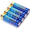 VoltShine Batterie alcaline AA LR6 da 1,5 V, confezione da 4. Offrono prestazioni durevoli e affidabili, ideali per dispositivi elettronici, giocattoli e telecomandi. Potenza e qualità assicurate.