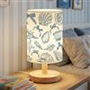 Glooglitter Lampada da tavolo estiva blu oceano 3 colori luci dimmerabili 24 x 13 cm mare spiaggia camera da letto lampade stella marina conchiglia conchiglia comodino luce notturna per scrivania