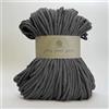 Jolly Good Yarn, Corda in cotone riciclato grigio da 5 mm, 100 metri (500 g) per appendere pareti e piante, gioielli tessili, decorazioni, colore: grigio
