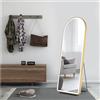 EMKE Specchio ad Arco da Terra, Dorato, 160x60 cm, 3 Colori di Luce, Funzione Memoria,Interruttore Touch, da Appoggio o da Appendere,Ideale per Camera da Letto, Soggiorno o Ingresso