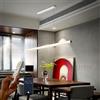 WJYCYN Moderno LED pendente Tavolo da pranzo Dimmerabile Materiale acrilico Lampada a sospensione Lampada da sala da pranzo Design lineare Lampadario con telecomando per ristoranti Ufficio L80cm 32W Bianco